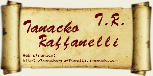 Tanacko Raffanelli vizit kartica